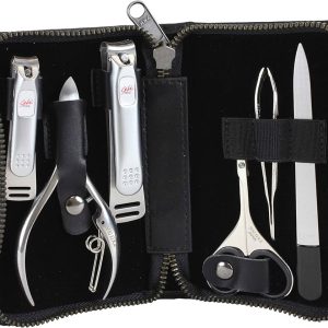 Edge Craftsman Luxury Mens Grooming Kit (SS-3103) - Premium 6-Piece Manicure & Pedicure Set