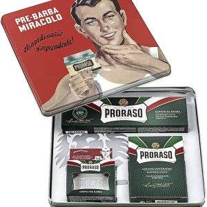 Set incorporates 3 full dimension Proraso classics