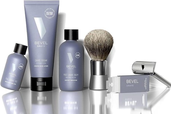 Shaving Kit for Men by Bevel - Includes Pre Shave Oil
