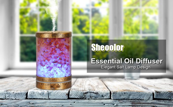Sheoolor Essential Oil Diffuser, 200ml Natural Sandstone Cool Mist Humidifier