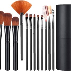 Shiratori Makeup Brush Set with Holder 12Pcs Makeup Brushes
