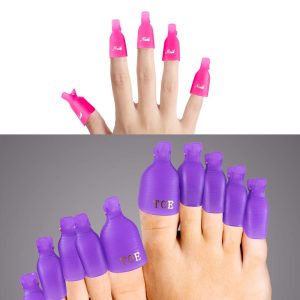 SIQUK Gel Nail Polish Remover Tools 900 Pcs Cotton Pads, 20 Pcs Nail Clips