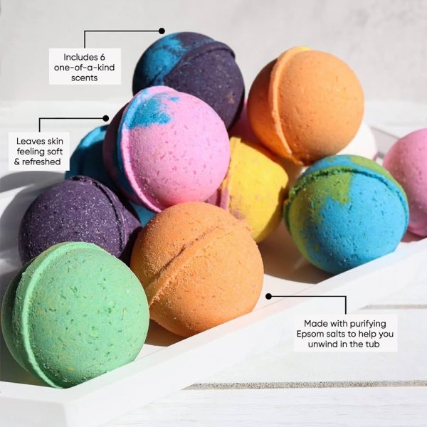 Sky Organics Large Bath Bombs Gift Set Assorted Scents Bath Bomb Kit