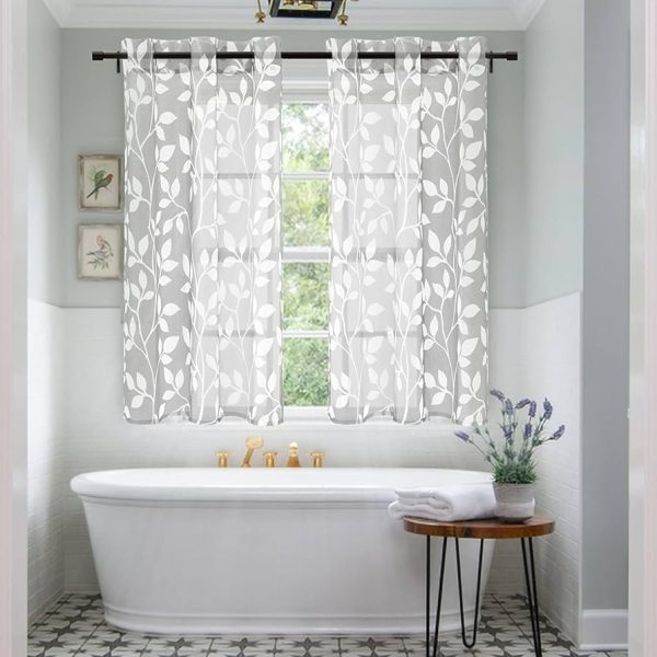 Small Window Curtain Panels for Bathroom