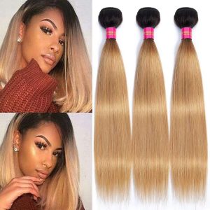 Soft Feel 8A Malaysian Silky Straight Hair 1 Bundle Honey Blonde Straight Human