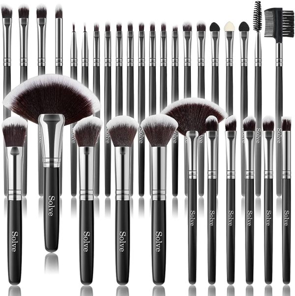 SOLVE 32 Pieces Professional Makeup Brushes