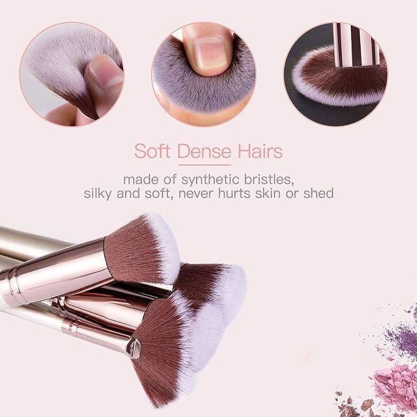 SOLVE Makeup Brushes 16 Pcs Premium Synthetic Foundation Blending Blush