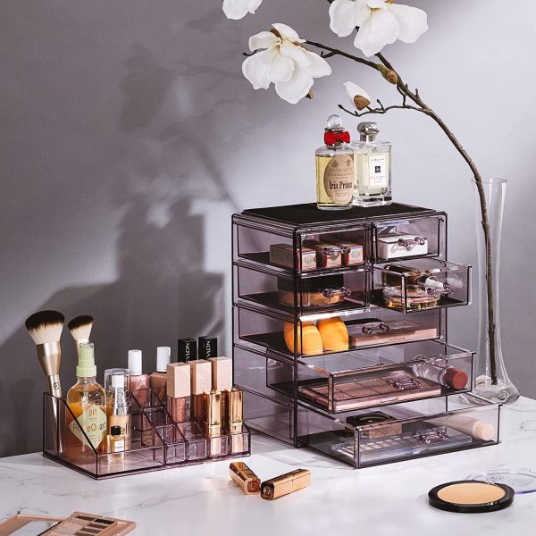 Sorbus Acrylic Cosmetics Makeup and Jewelry Storage Case Display Sets