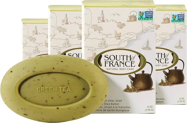 South of France Bar Soap, Natural, Green Tea, 6 Ounce