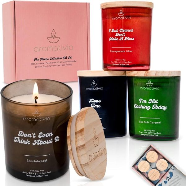 Soy Candle, Scented Candles Gift Set - 4.5 Ounce - 4 Pack