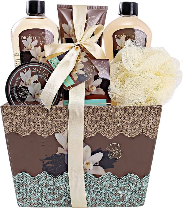 Spa Basket with Refreshing Fragrance by Draizee - Luxury Bath & Body Set