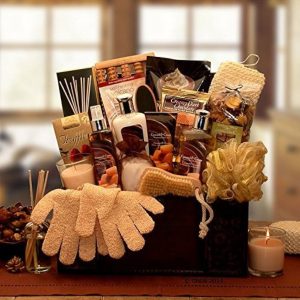 Spa Gift Basket for Women with Vanilla & Caramel Cream Home Spa Gift Basket