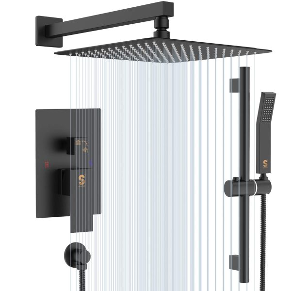 SR SUN RISE Slide Bar Shower Faucet Matte Black