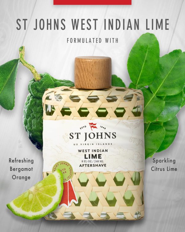 St Johns West Indian Lime Aftershave Lotion 8 Oz Splash