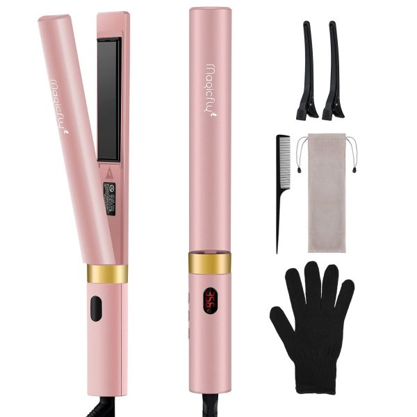 Steam Hair Straightener,Magicfly Professional Ceramic Tourmaline Ionic Steam Flat