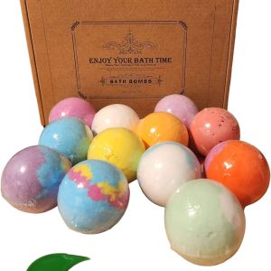 STNTUS Bath Bombs, 7 Natural Bath Bomb Gift Set, Handmade Bubble Bathbombs