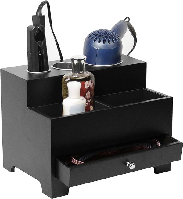 Multi Compartment Bathroom Organizer – Stylish Hair Tool & Vanity Counter Storage