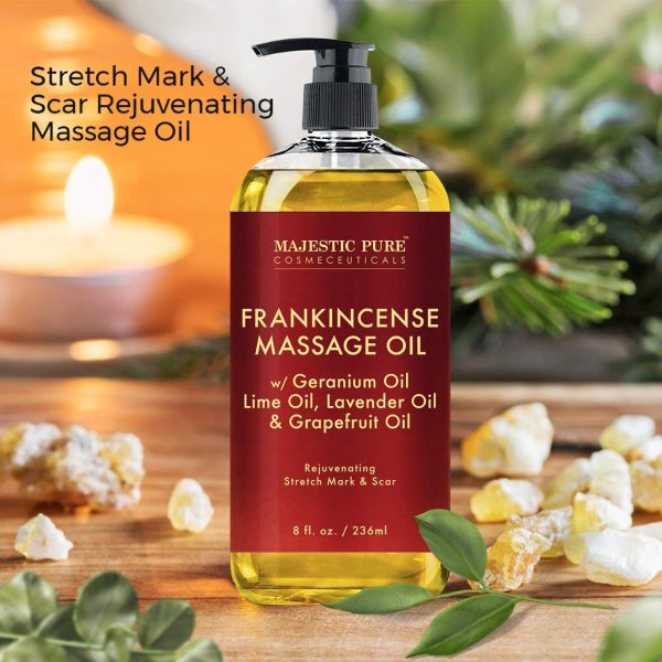 Stretch Mark and Scar Rejuvenating Massage Oil By Majestic Pure