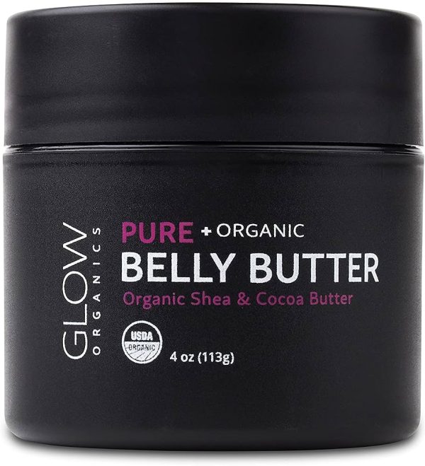 Stretch Mark Cream for Pregnancy, Belly Butter - 100% Organic (4 Oz)