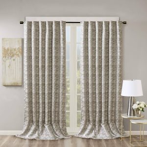 SUN SMART Cassius Jacquard Blackout Curtain for Bedroom