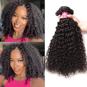 Sunber Brazilian Curly Hair Weave 4 Bundles 100% Unprocessed