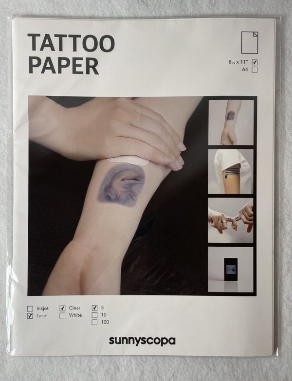 Sunnyscopa Printable Temporary Tattoo Paper for LASER Printer