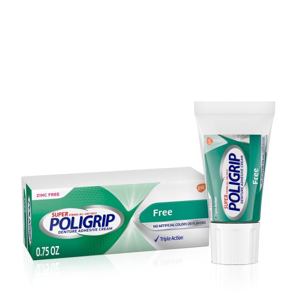 Super Poligrip Zinc Free Denture and Partials Adhesive Cream