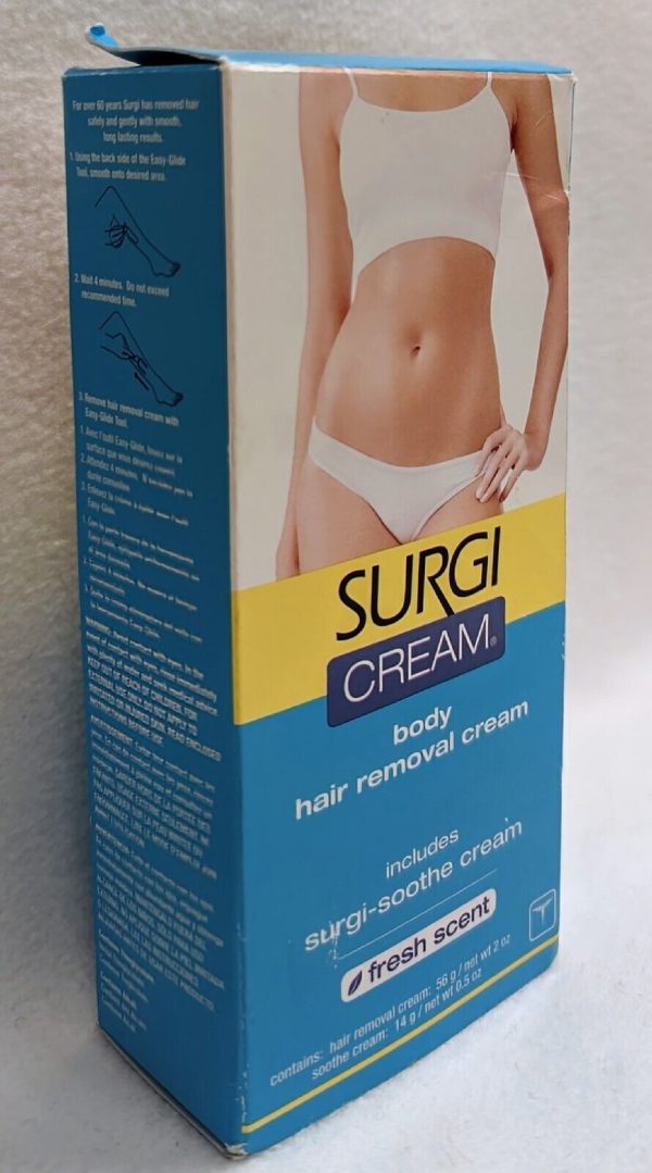 Surgi Body Hair Removal Cream Fresh Scent 2 oz per pack 2 pack