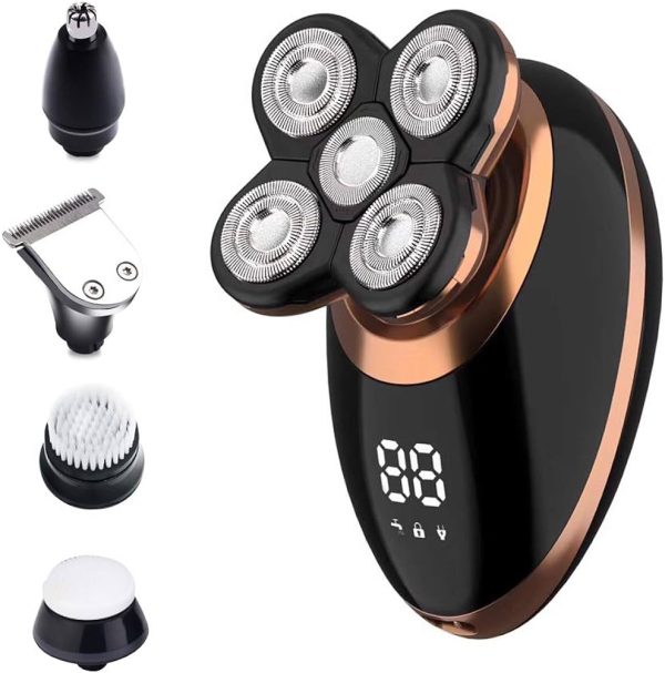 Surker Head Shavers for Bald Men 4d Electric Razor 5 in 1 Nose Beard Trimmer