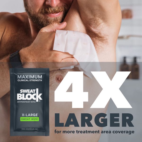SweatBlock Maximum Strength Antiperspirant Sweat Wipes