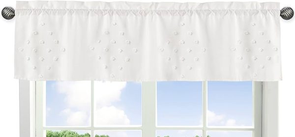 Sweet Jojo Designs White Boho Bohemian Window Treatment Valance