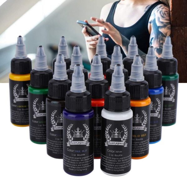 Tattoo Ink Set, 30ml/Bottle 14 Colors Professional Tattoo Makeup Ink