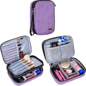 Teamoy Travel Makeup Brush Case(up to 8.8"), Professional Makeup