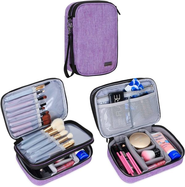Teamoy Travel Makeup Brush Case(up to 8.8"), Professional Makeup