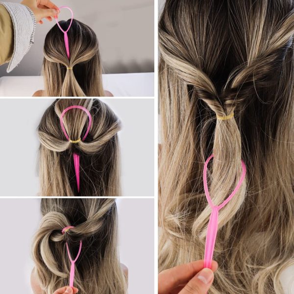 Teenitor 2 Pairs Topsy Hair Tail Tools, Hair Braid Accessories Ponytail Maker
