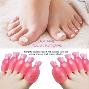 Teenitor Acrylic Nail Polish Remover Clips, 20 Pieces Reusable Toenail and Finger Gel