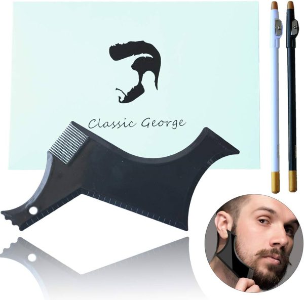 The Beard Black Beard Shaping & Styling Tool with inbuilt Comb for Perfect line up