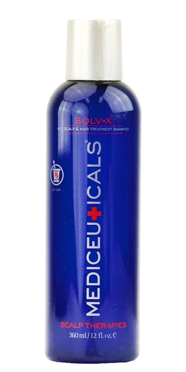 Therapro MEDIceuticals SOLV-X Oily Scalp & Hair Treatment Shampoo – Deep Cleansing with Steel Pin Tail Comb