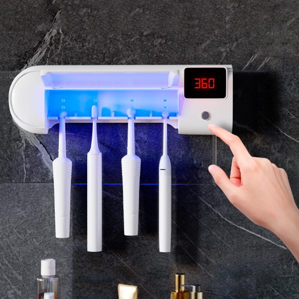 Toothbrush Sanitizer and Holder-4 Toothbrush Slots