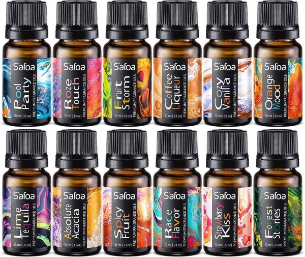 Top 12 Fruit Essential Oil Gift Set 100% Pure Aromatherapy