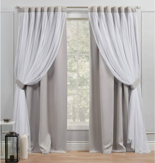 Top Curtain Panel Pair, 52"x84", Cloud Grey