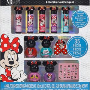 Townley Girl Minnie Mouse Cosmetic Set with Lip Gloss, Nail Polish