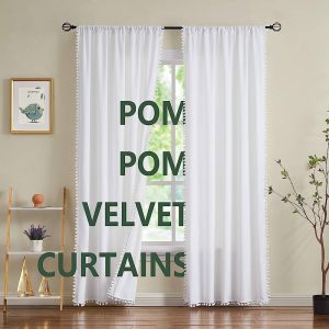 Treatmentex White Velvet Curtains for Bedroom