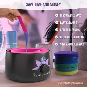 Tress Wellness Waxing Package – Digital Wax Hotter for Sensitive Skin & Easy Hair Removal