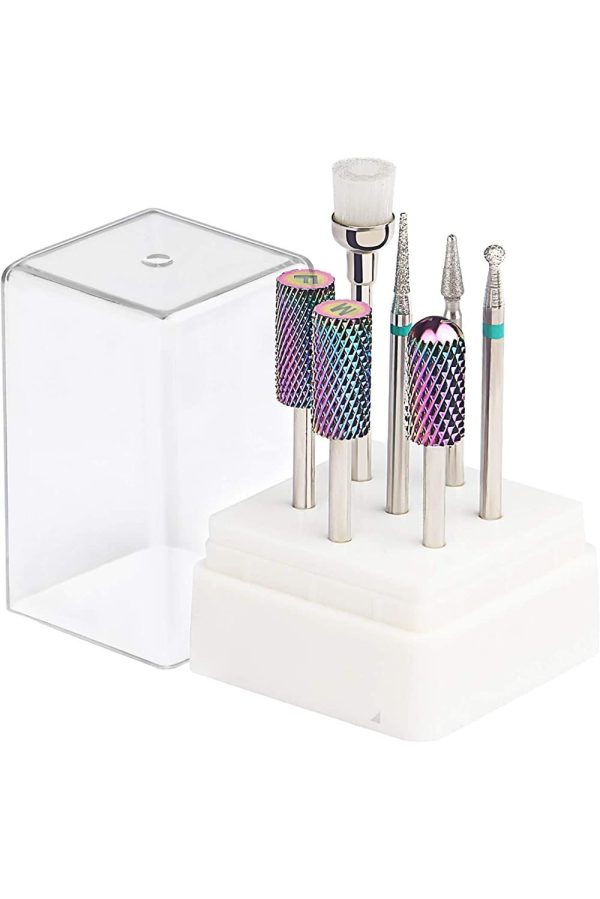 Tungsten Carbide Diamond Carbide Nail Drill Bits Set ECBASKET Nail File Bits