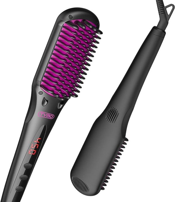 TYMO Hair Straightener Brush - Enhanced Ionic Straightening Brush