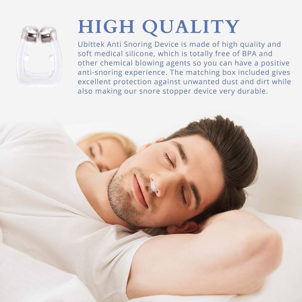 Ubittek Silicone Magnetic Anti Snoring Nose Clip