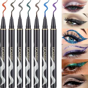 UCANBE 7 Colors Shimmer Liquid Eyeliner Makeup Set