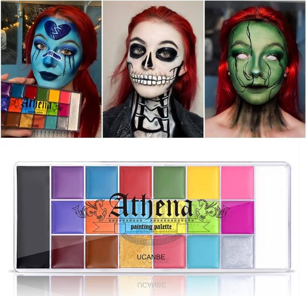Unleash Your Creativity with UCANBE Athena Face & Body Paint – 20 Shades + 10 Brushes