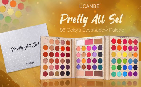 UCANBE Pretty All Set Eyeshadow Palette Holiday Gift Set Pro 86 Colors Makeup Kit